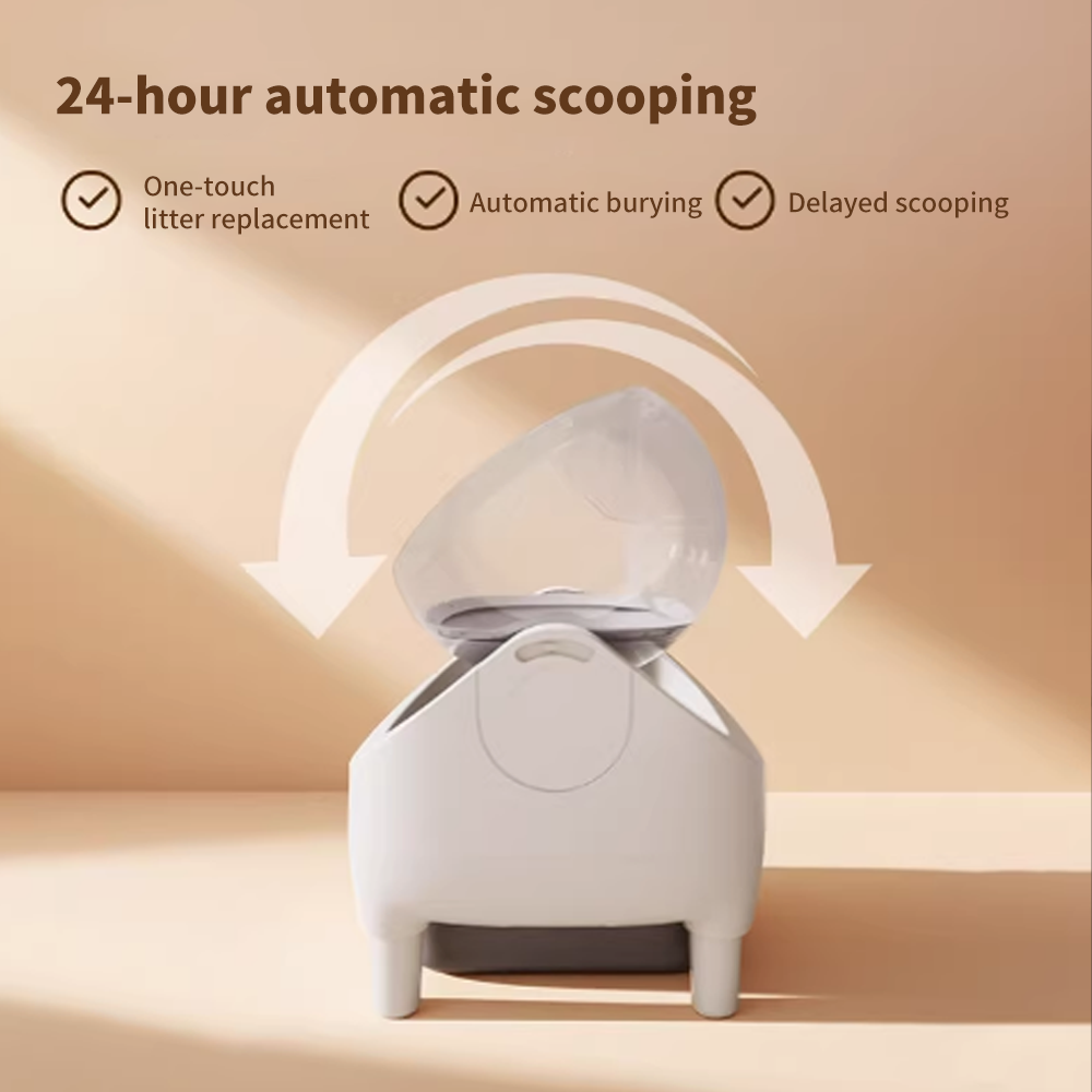 セルフクリーニングスマート猫トイレ 自動開閉設計 WIFIア - Smart Cat Litter Box Wifi App Control のレビューと価格