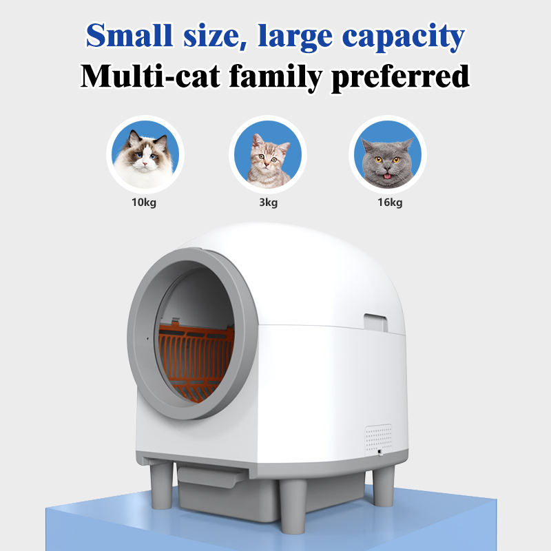 80L大型自動清掃猫トイレ 低騒音 アプリWifi制御 イン - Smart Cat Litter Box Wifi App Control のレビューと価格