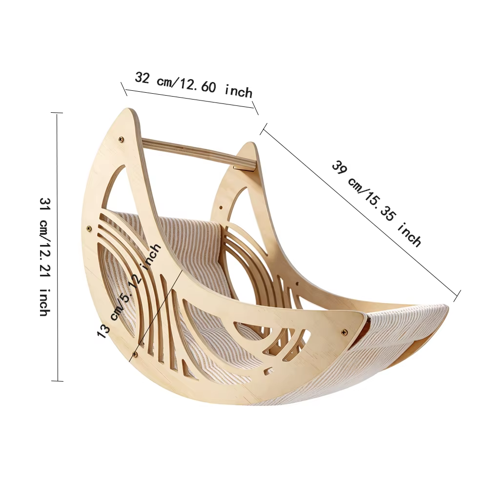 猫用壁掛け家具ハンモック、クライミングステップ、壁掛け棚、ム - Cat Wall Climbing Shelves Hammock Wooden のレビューと価格