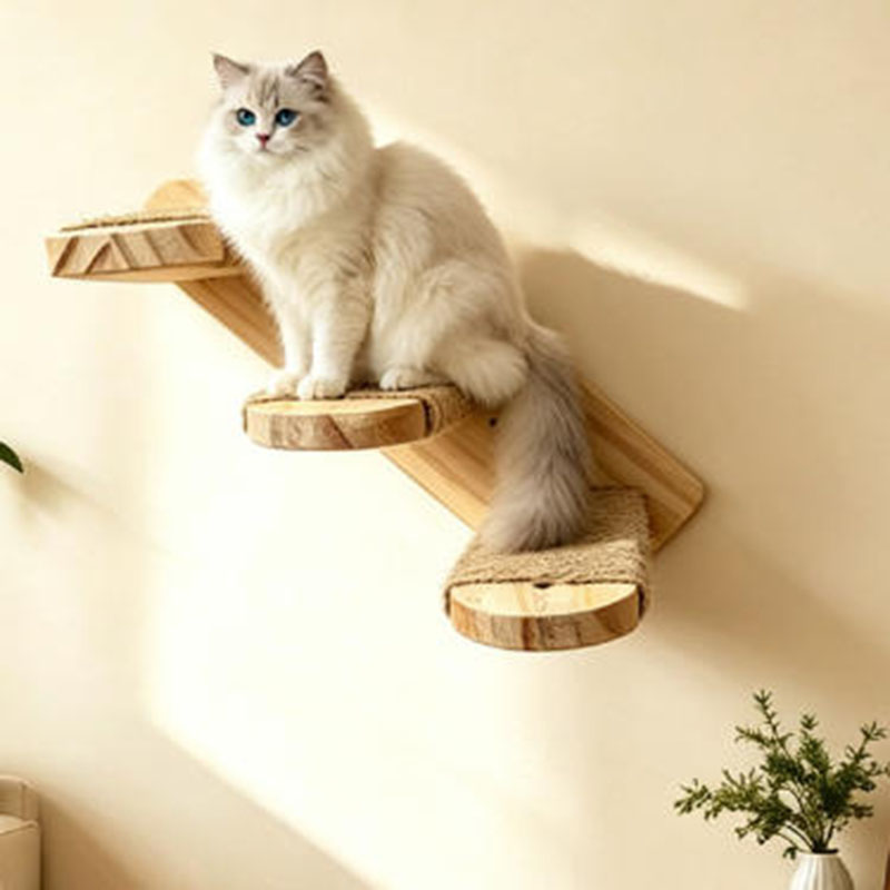 猫用ツリー、壁掛け式棚、爪とぎ、猫用ジャンプ台、猫用ハンモッ - Cat Wall Climbing Shelves Hammock Wooden のレビューと価格