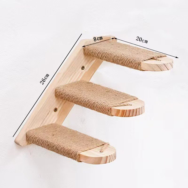 猫用ツリー、壁掛け式棚、爪とぎ、猫用ジャンプ台、猫用ハンモッ - Cat Wall Climbing Shelves Hammock Wooden のレビューと価格