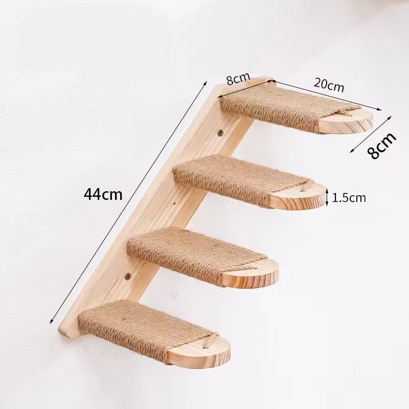 猫用ツリー、壁掛け式棚、爪とぎ、猫用ジャンプ台、猫用ハンモッ - Cat Wall Climbing Shelves Hammock Wooden のレビューと価格