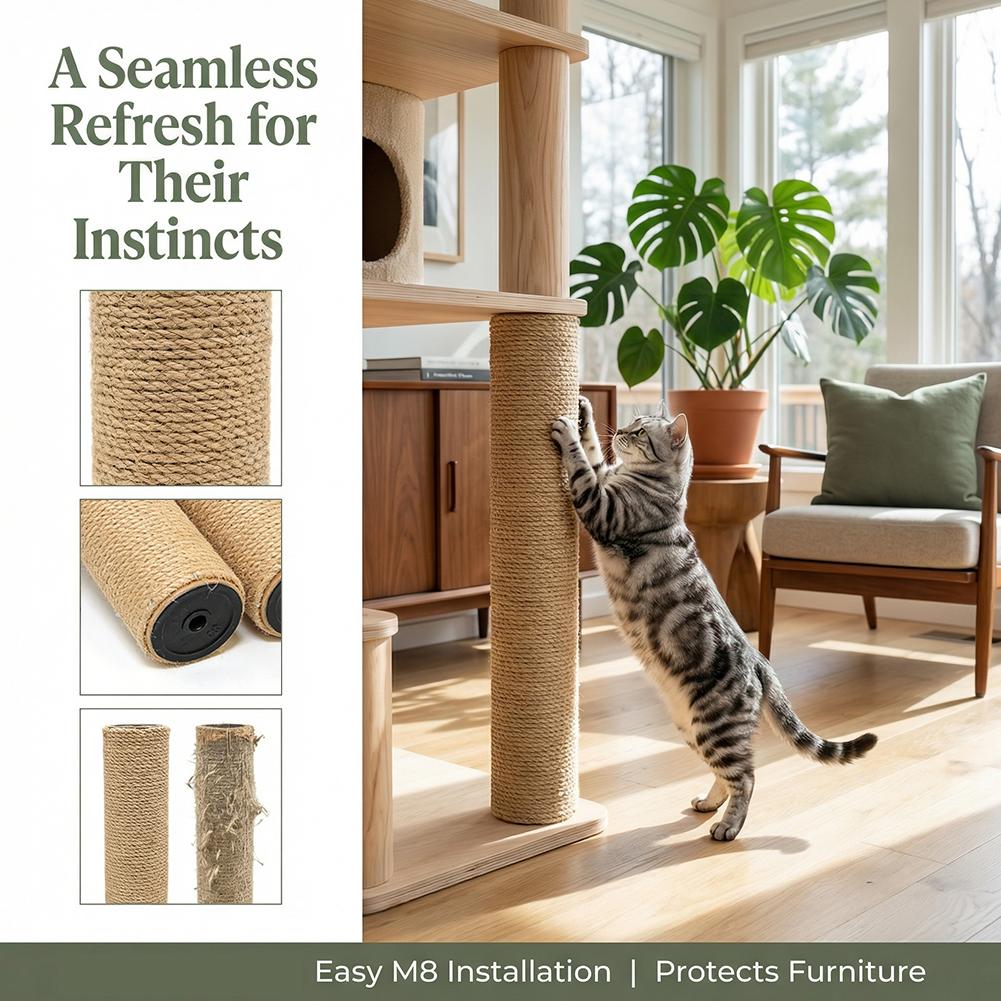 猫用爪とぎ交換用パーツ DIY 猫用クライミングツリー タワ - Cat Scratching Post Sisal Tree Tower のレビューと価格