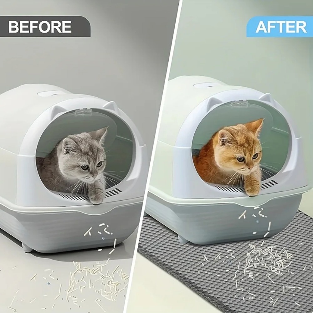 二層構造の猫砂マット 防水EVAペット砂キャッチャーパッド  - Cat Litter Mat Double Layer Waterproof のレビューと価格