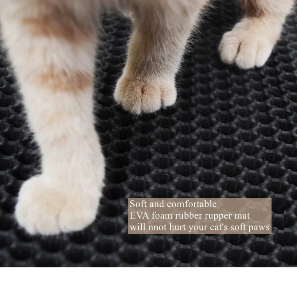 二層構造の猫砂マット 防水EVAペット砂キャッチャーパッド  - Cat Litter Mat Double Layer Waterproof のレビューと価格