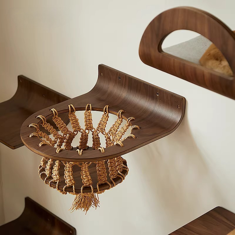 壁掛け式スペースカプセルペットベッド木製猫用ハンモック省スペ - Cat Wall Climbing Shelves Hammock Wooden のレビューと価格