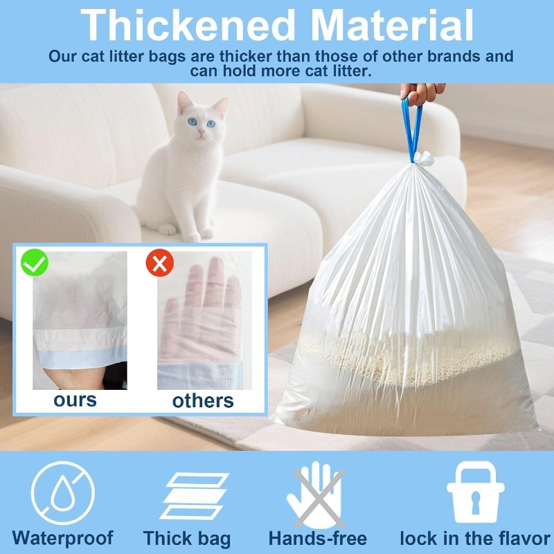 自動猫トイレ用猫砂袋 ライナー交換用 自動清掃トイレ用袋 巾 - Automatic Litter Box Waste Bag Liner のレビューと価格