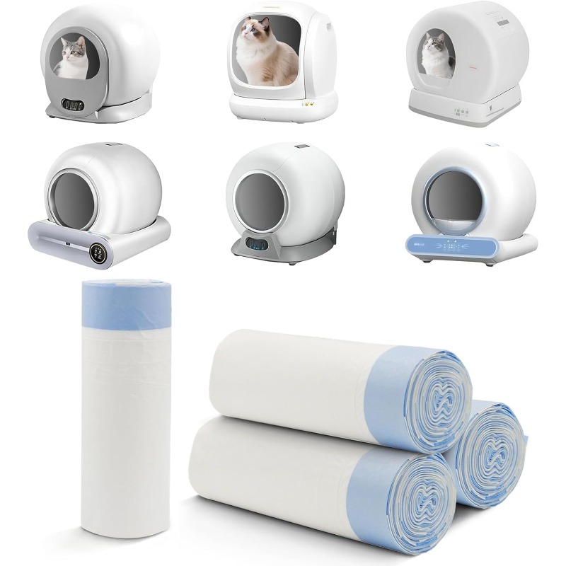 自動猫トイレ用猫砂袋 ライナー交換用 自動清掃トイレ用袋 巾 - Automatic Litter Box Waste Bag Liner のレビューと価格