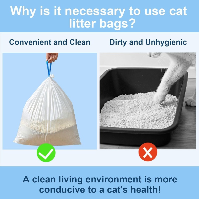 自動猫トイレ用猫砂袋 ライナー交換用 自動清掃トイレ用袋 巾 - Automatic Litter Box Waste Bag Liner のレビューと価格