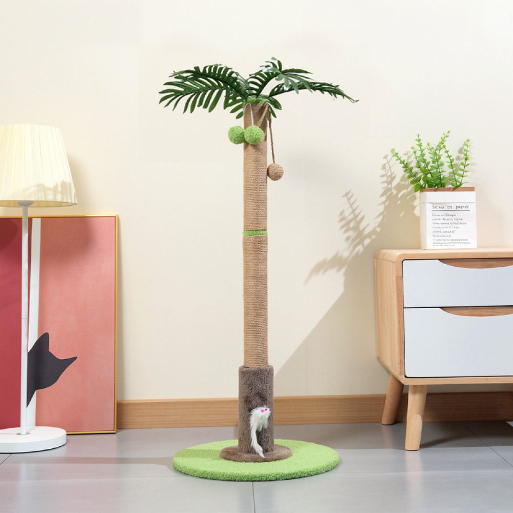 安定した構造の猫用爪とぎ。小さなスペースやアパートに最適な、 - Cat Scratching Post Sisal Tree Tower のレビューと価格