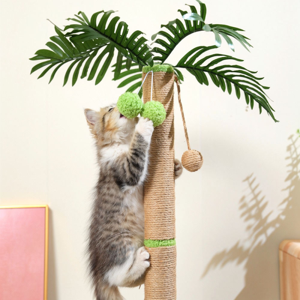 安定した構造の猫用爪とぎ。小さなスペースやアパートに最適な、 - Cat Scratching Post Sisal Tree Tower のレビューと価格