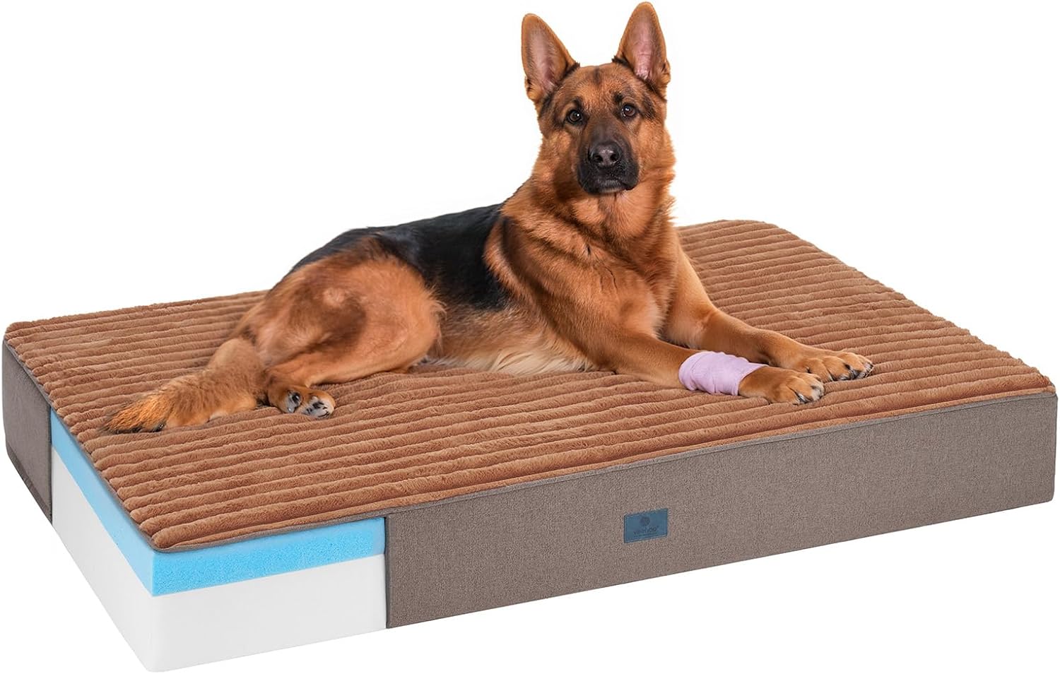 高齢犬用整形外科メモリーフォームドッグベッド、厚さ7インチの - Orthopedic Memory Foam Dog Bed Washable のレビューと価格