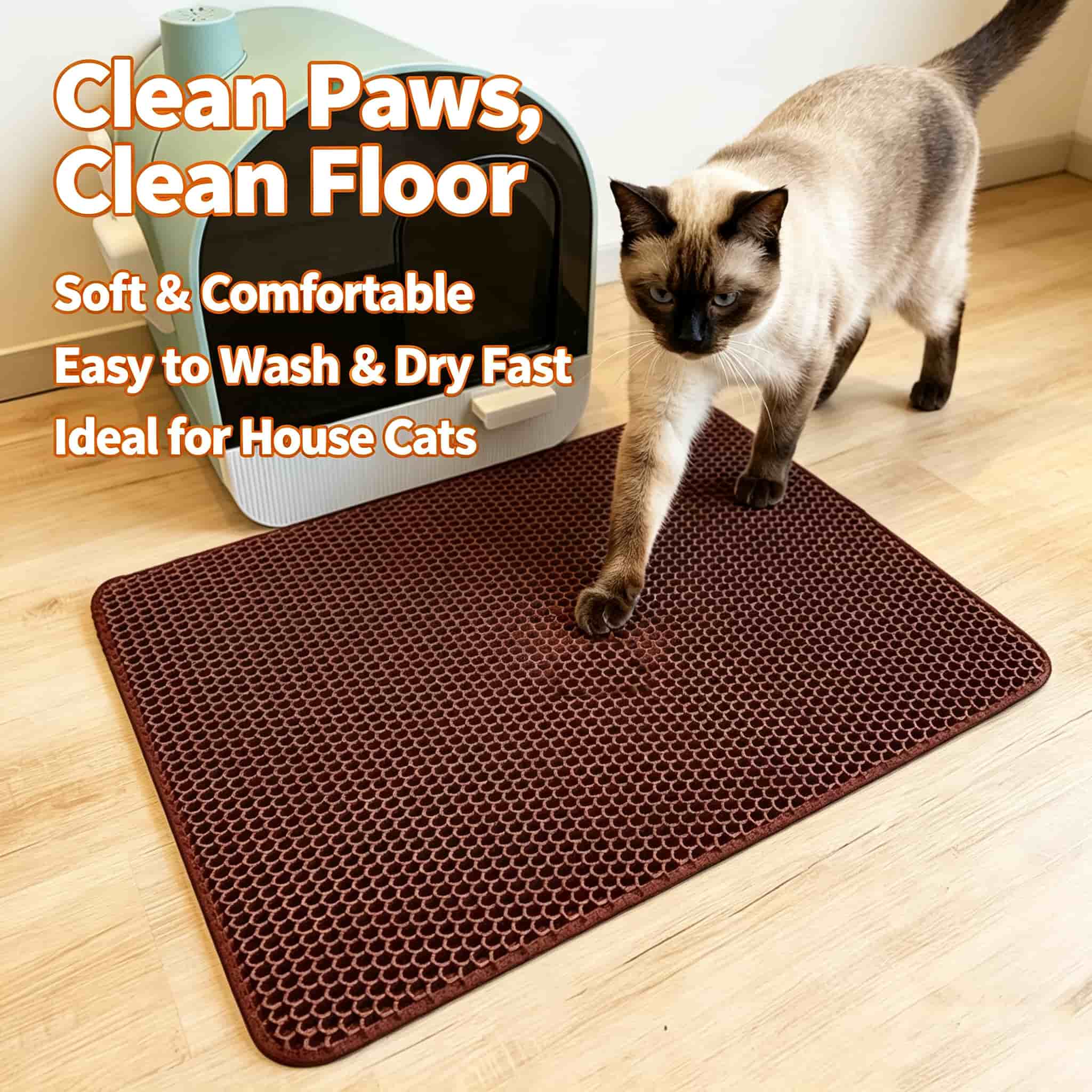 猫用ダブルレイヤー砂トラップマット、猫用品、ペット用猫用品、 - Cat Litter Mat Double Layer Waterproof のレビューと価格
