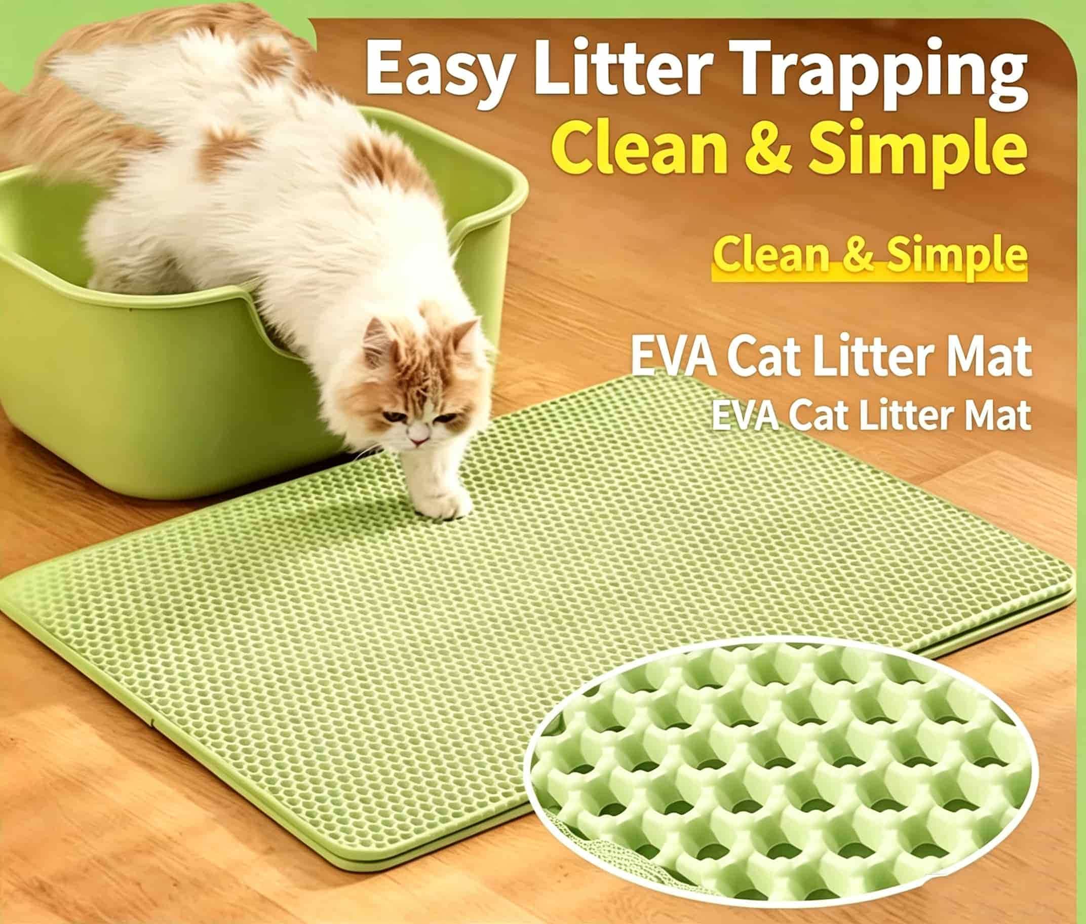 猫用ダブルレイヤー砂トラップマット、猫用品、ペット用猫用品、 - Cat Litter Mat Double Layer Waterproof のレビューと価格