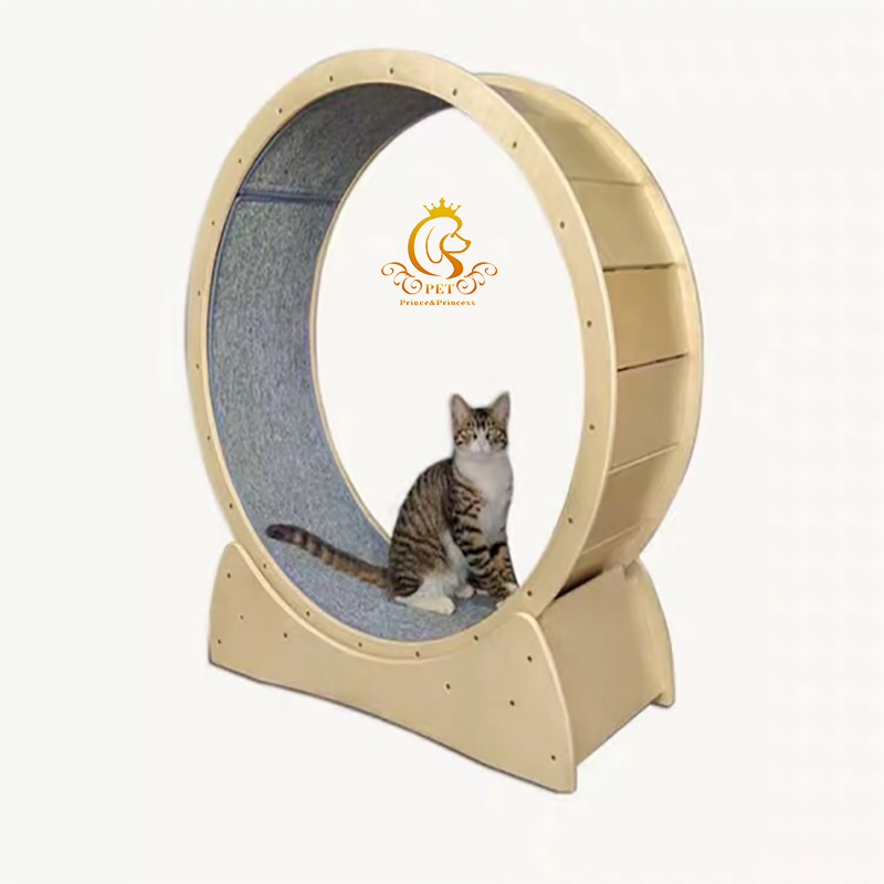 EUR PET木製フレーム多層ボード静音クライミングトイ室内 - Cat Running Wheel Exercise Treadmill のレビューと価格