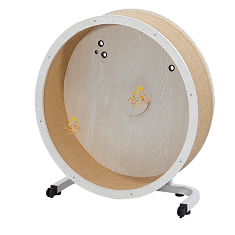 EUR PET木製フレーム多層ボード静音クライミングトイ室内 - Cat Running Wheel Exercise Treadmill のレビューと価格
