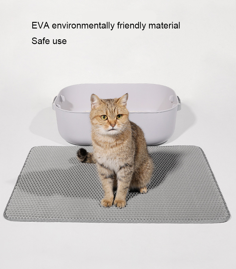 防水猫砂マットペットトイレ二重層折りたたみ猫砂洗面器マット滑 - Cat Litter Mat Double Layer Waterproof のレビューと価格
