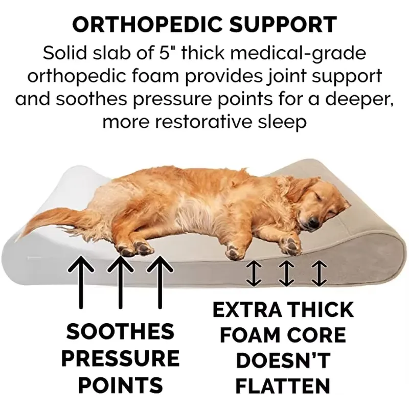 ペットソファ ソリッド整形外科用メモリーフォーム 高級ペット - Orthopedic Memory Foam Dog Bed Washable のレビューと価格